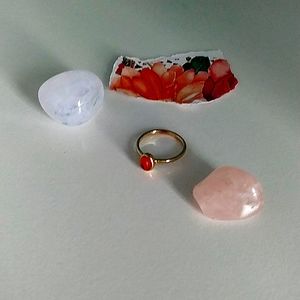 Polished citrine ring